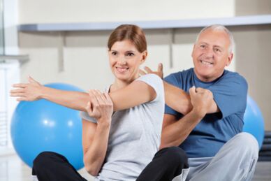 Exercise therapy for lower back osteochondrosis
