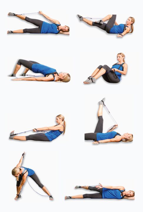 Exercises for cervical osteochondrosis using special straps