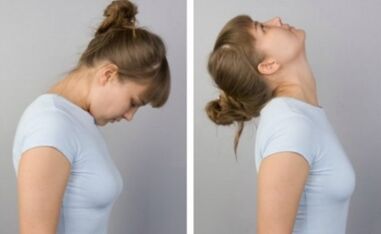 Spring exercises - stretching the neck for osteochondrosis